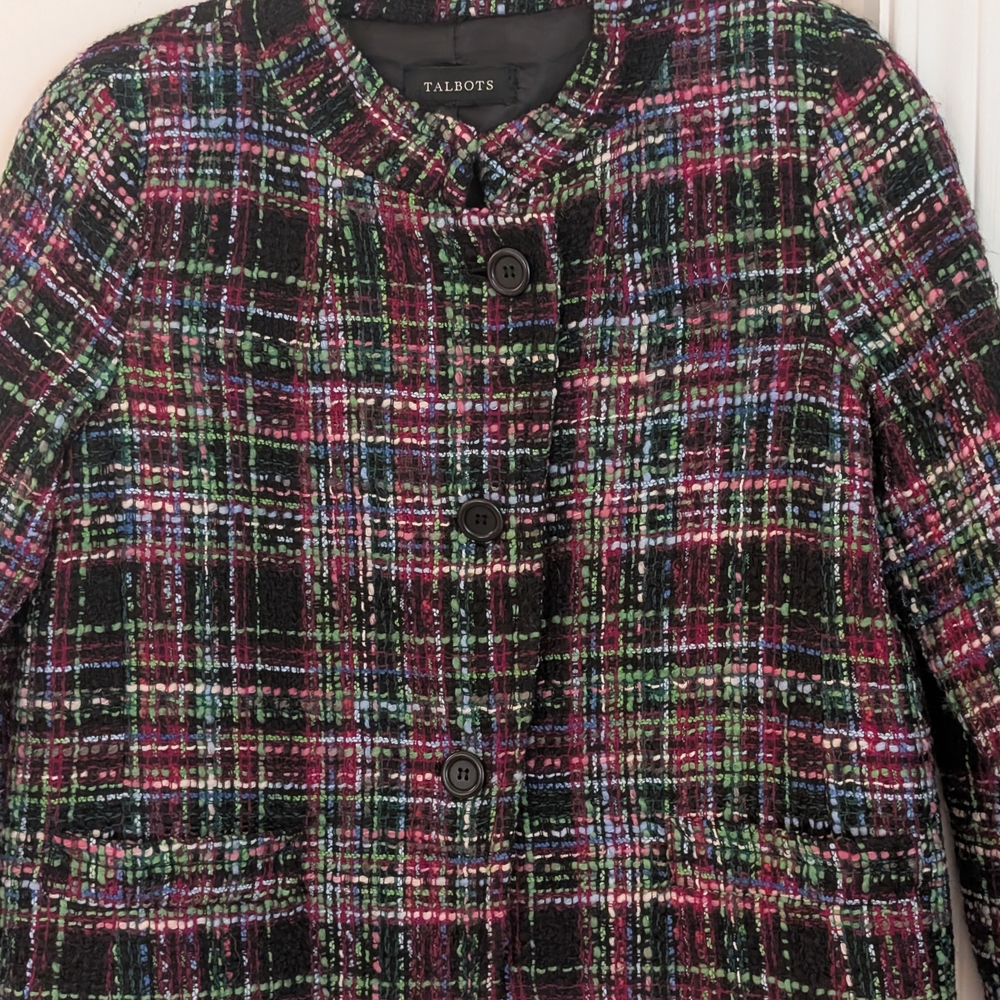 Talbots Women's Multicolor Plaid Jacket - Picture 1 of 14